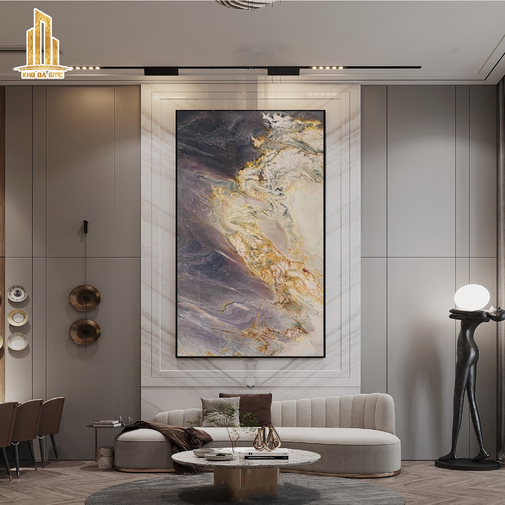 Tranh đá Golden Macaubass Tím